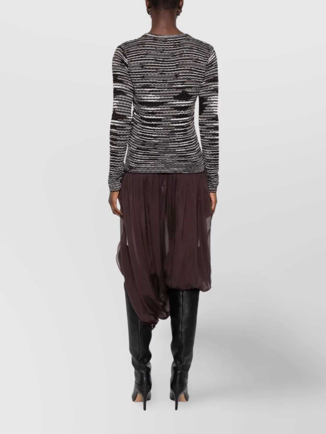 Missoni Striped V-Neck Cardigan Long Sleeves
