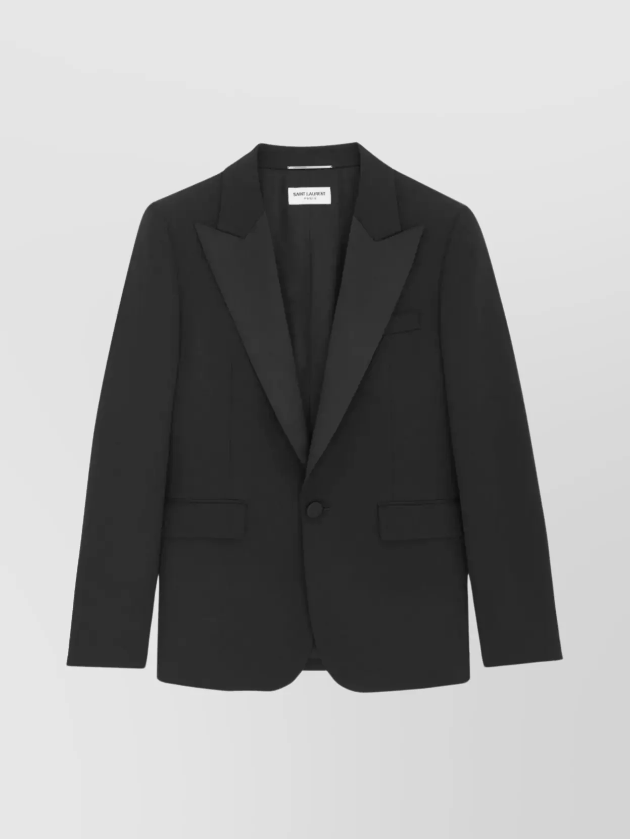 Shop Saint Laurent Tailored Single-breasted Jacket With Structured Shoulders