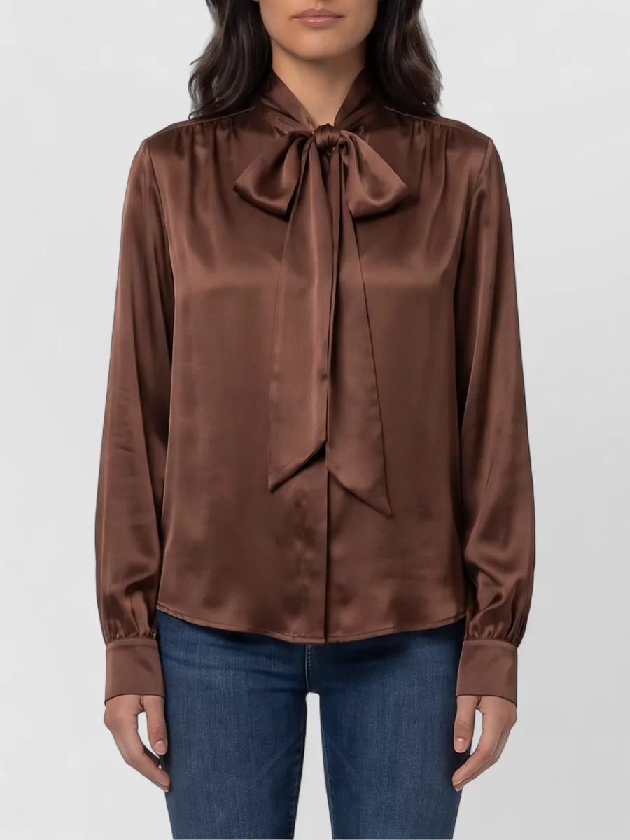 Federica Tosi silk tie-neck long-sleeve blouse