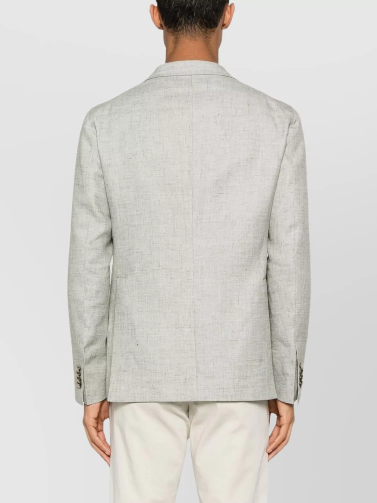 Shop Tagliatore Notch Lapel Single-breasted Jacket With Jetted Chest Pocket In Grey