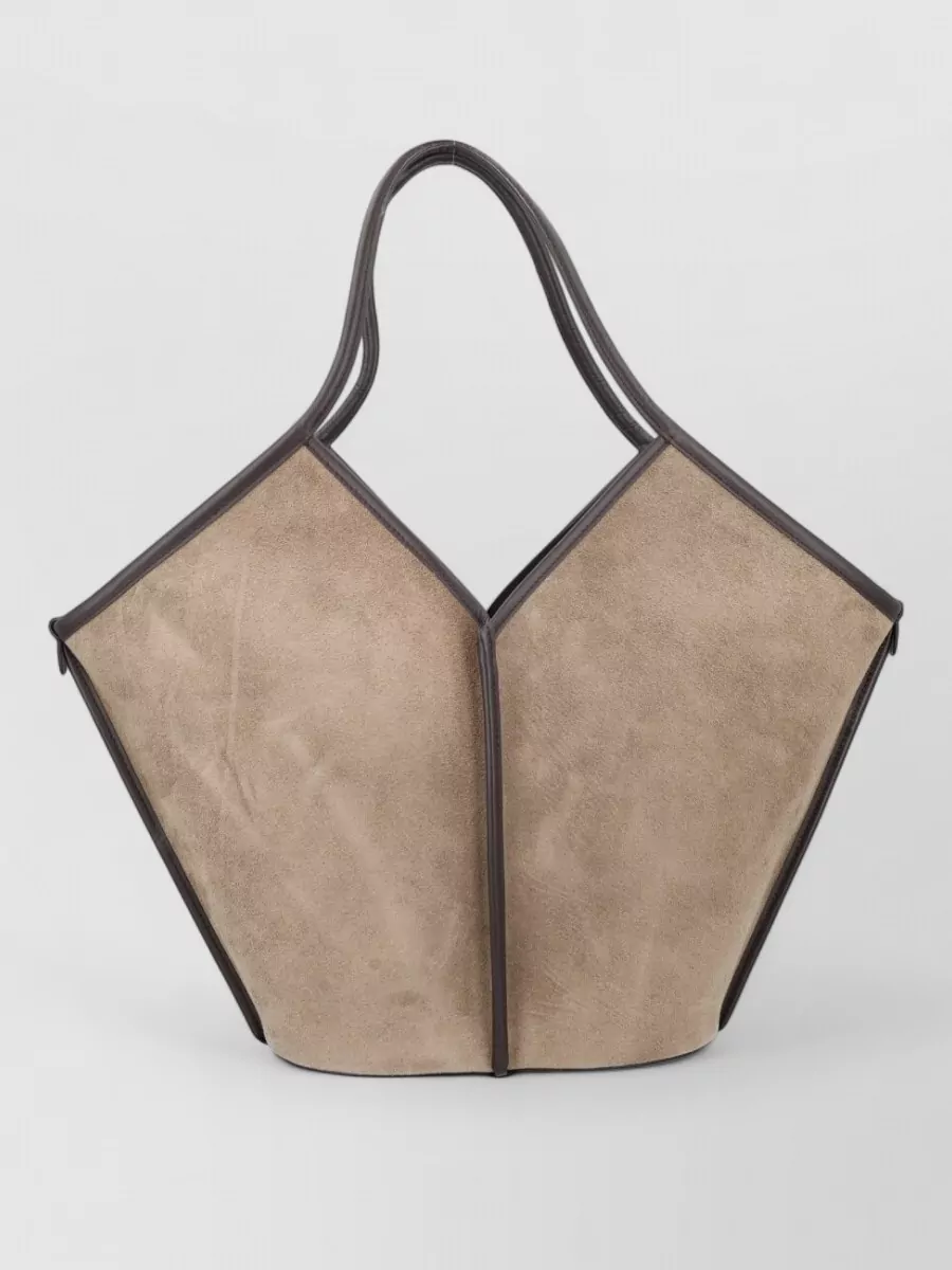 Hereu suede leather tote bag