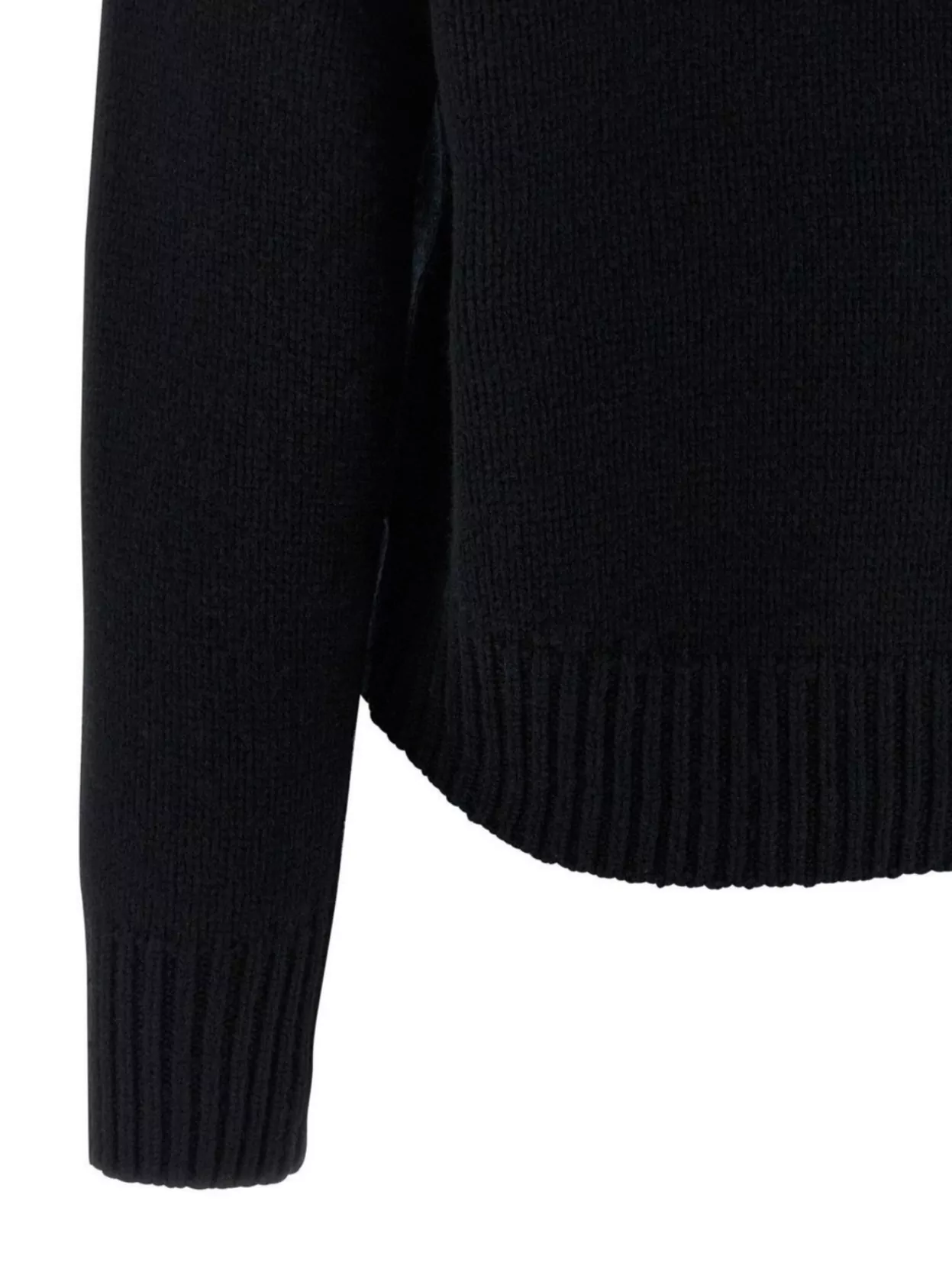 Yves Salomon High Neck Long Sleeve Knit Sweater