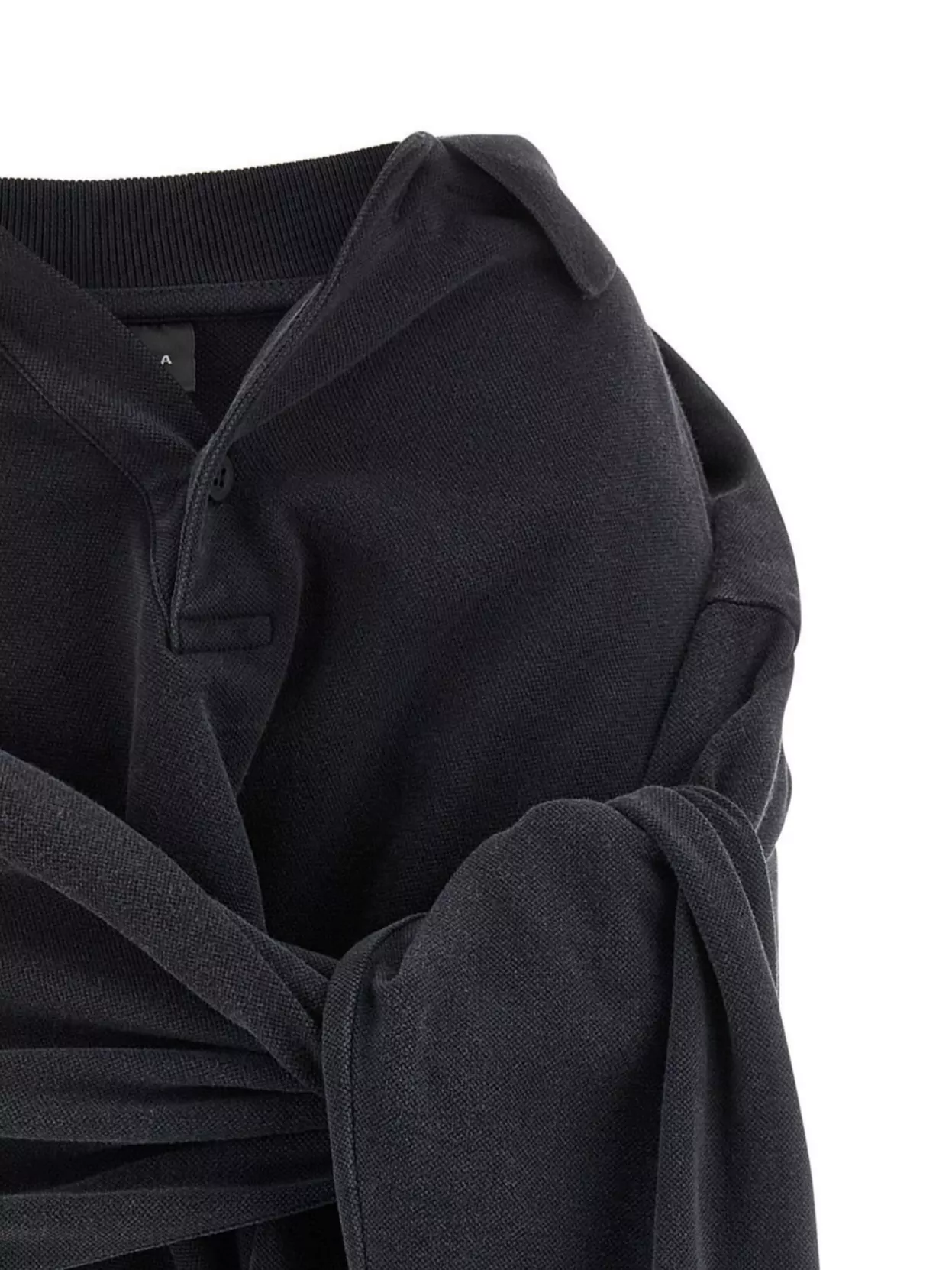 Balenciaga Asymmetric Draped Skirt Button Detail
