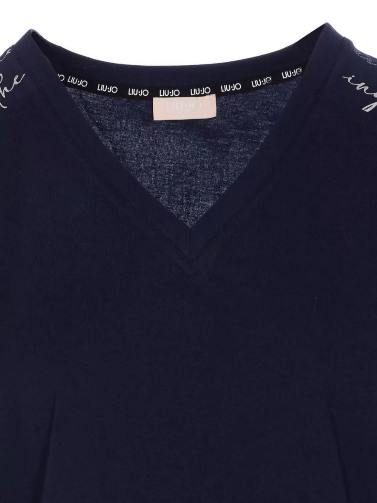 Liu •jo Crystal V-neck Graphic Print T-shirt