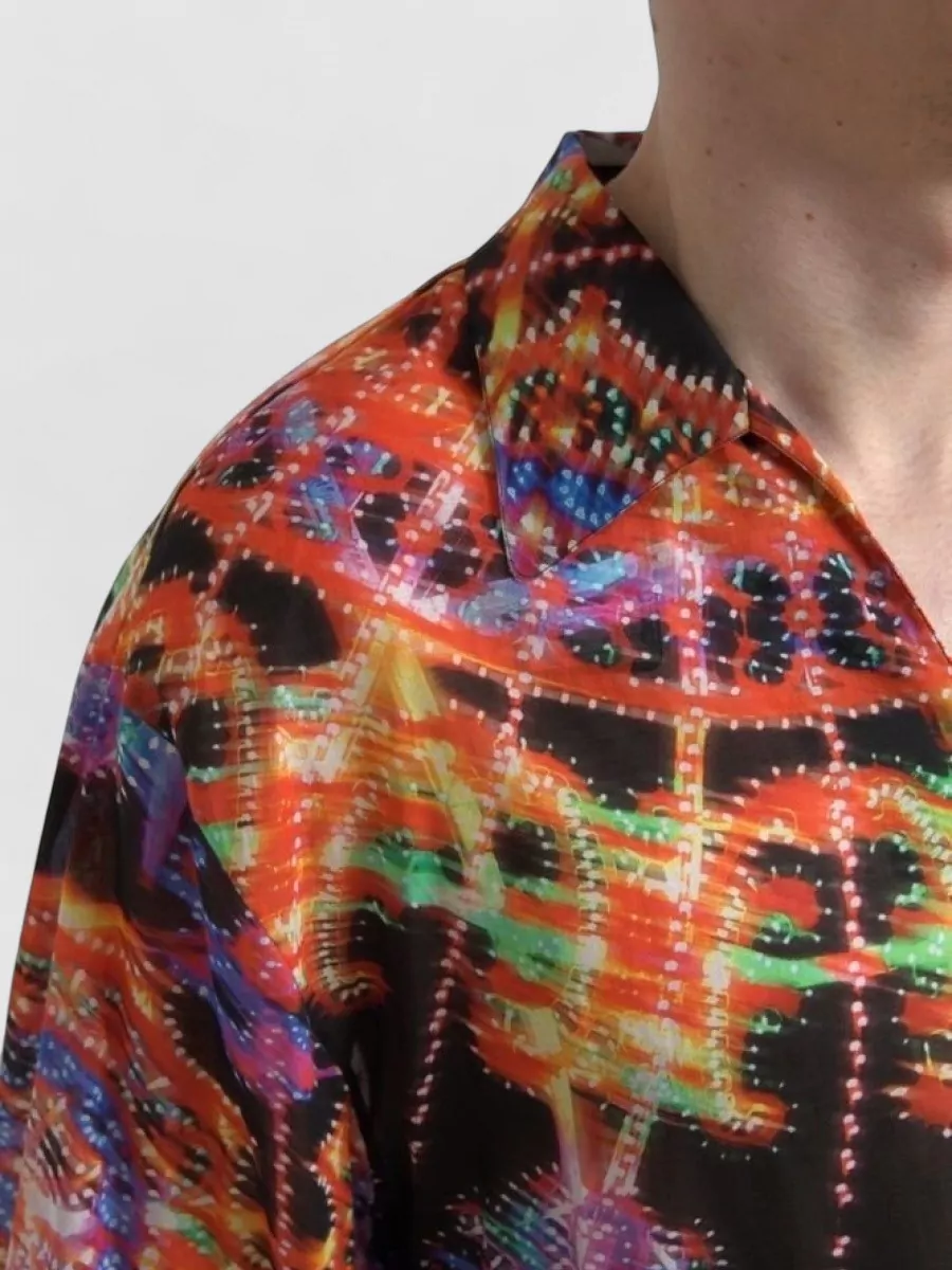 Dolce&Gabbana Printed Short-Sleeve V-Neck Shirt