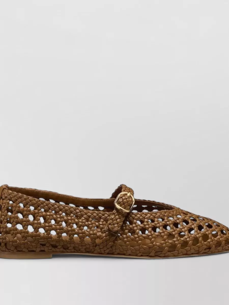 Stuart Weitzman Leather Ballerina Mary Jane Loafers