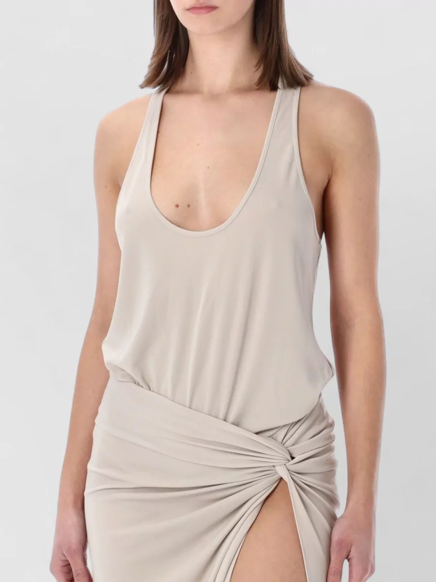 The Andamane Juno Long Tank Dress Scoop Neck