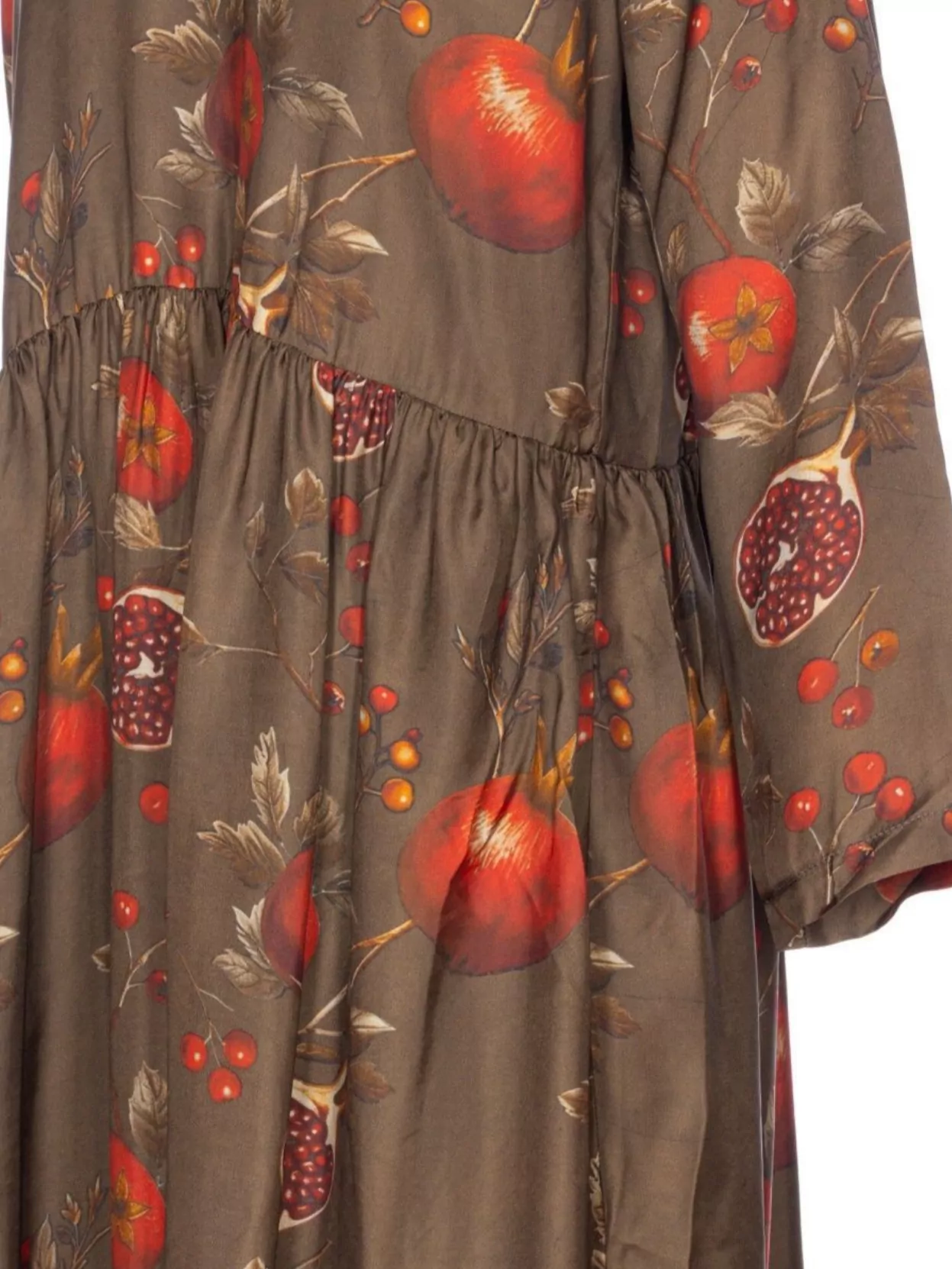 Uma Wang Crewneck Long Sleeves Fruit Print Dress