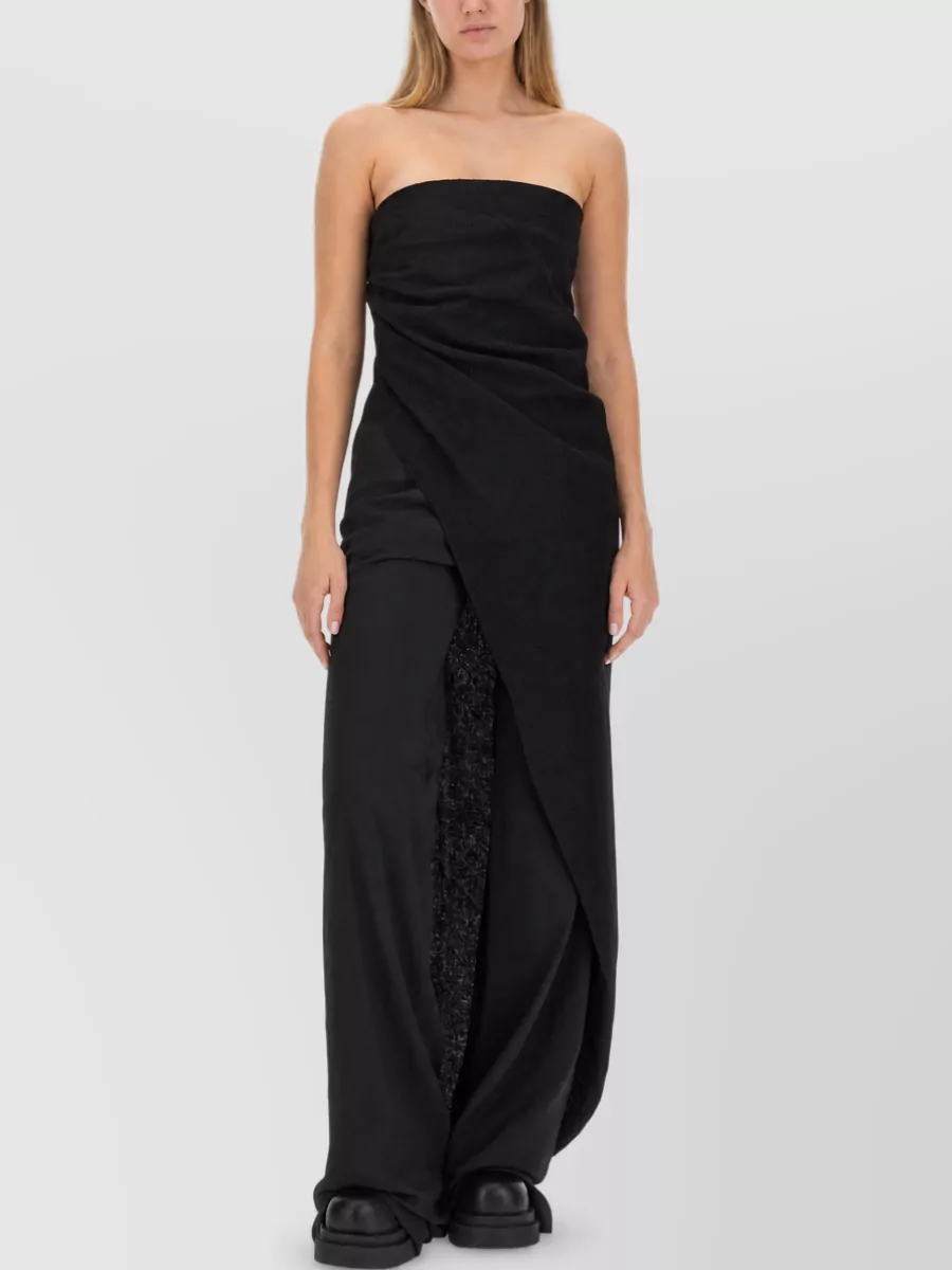 Rick Owens Wool Asymmetric Gown