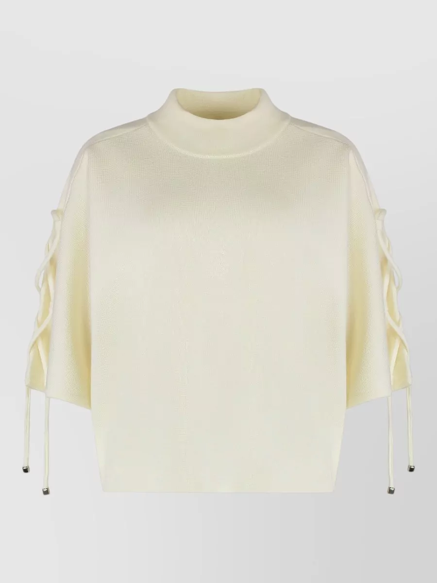 Max Mara Virgin wool short sleeve turtleneck sweater