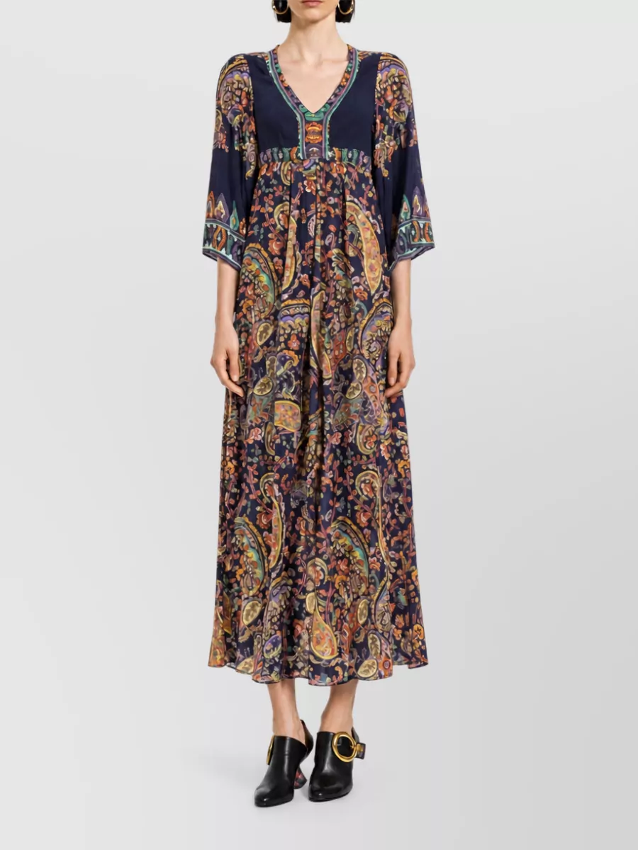 Etro Paisley Print Maxi Dress
