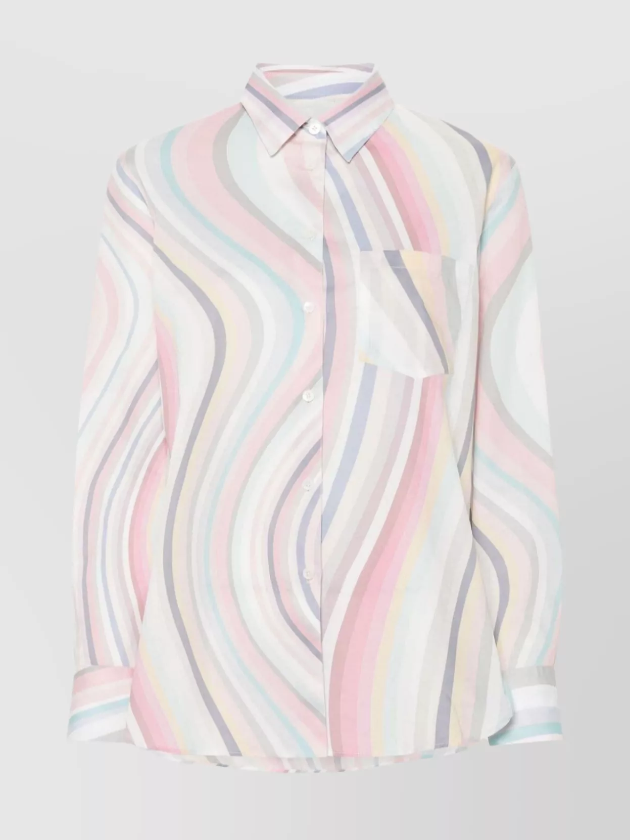 Paul Smith Swirl Print Striped Shirt