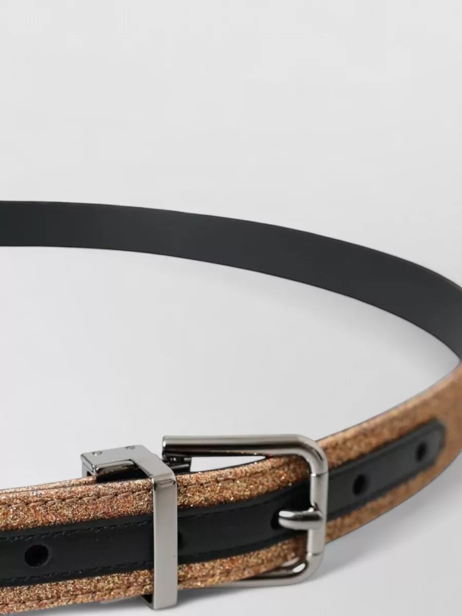 Dolce&Gabbana Glitter Leather Belt