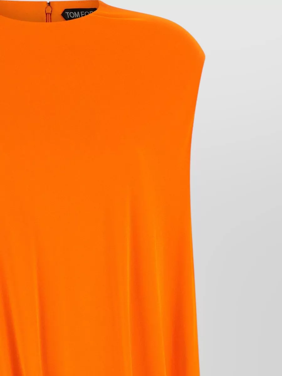 Tom Ford Crepe Jersey Asymmetric Sleeveless Midi Dress
