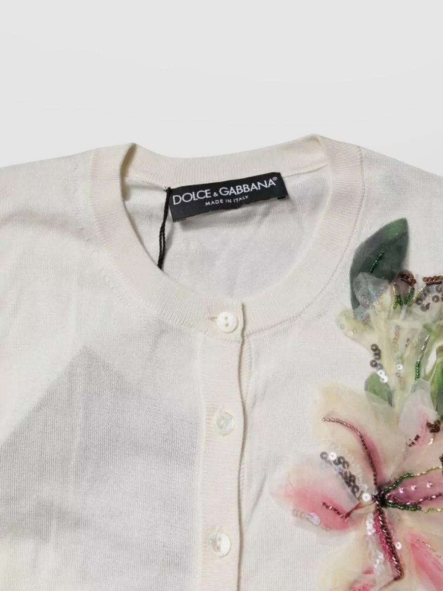 Dolce&Gabbana Silk Embellished Cardigan