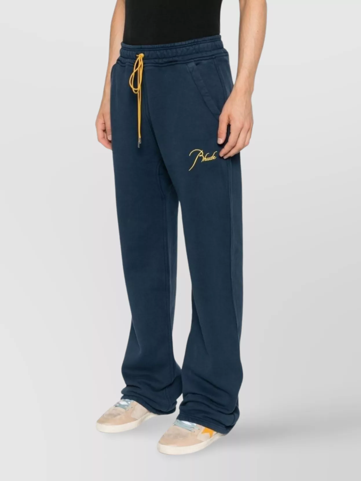 Rhude Straight Leg Trousers Elastic Waistband