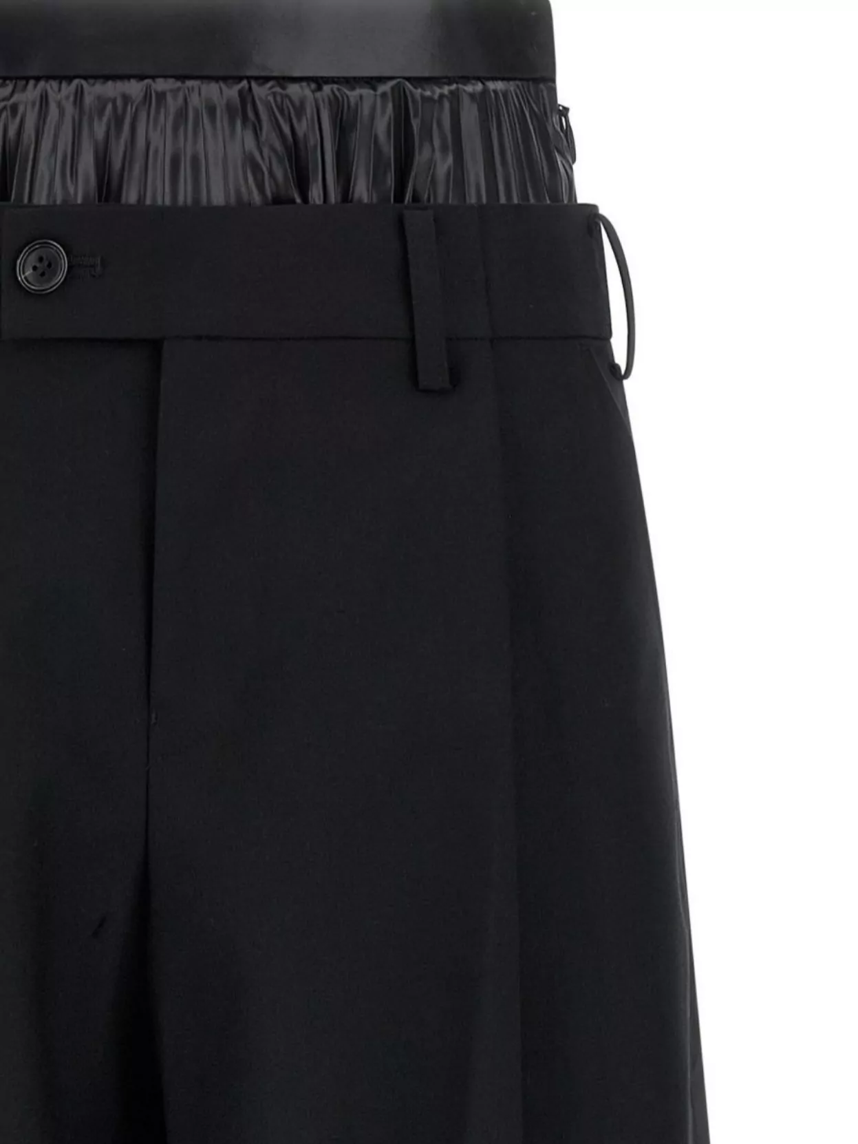 Junya Watanabe High Waist Wide Leg Pleated Trousers