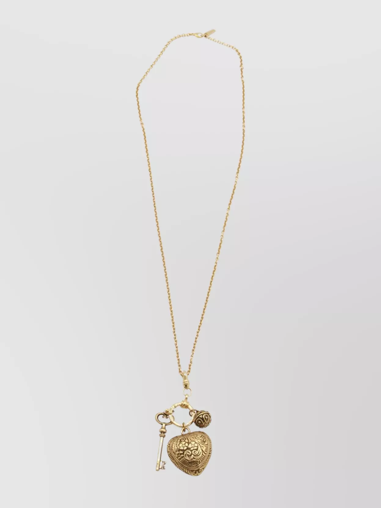 Chloé Heart Pendant Chain Necklace With Key Charm