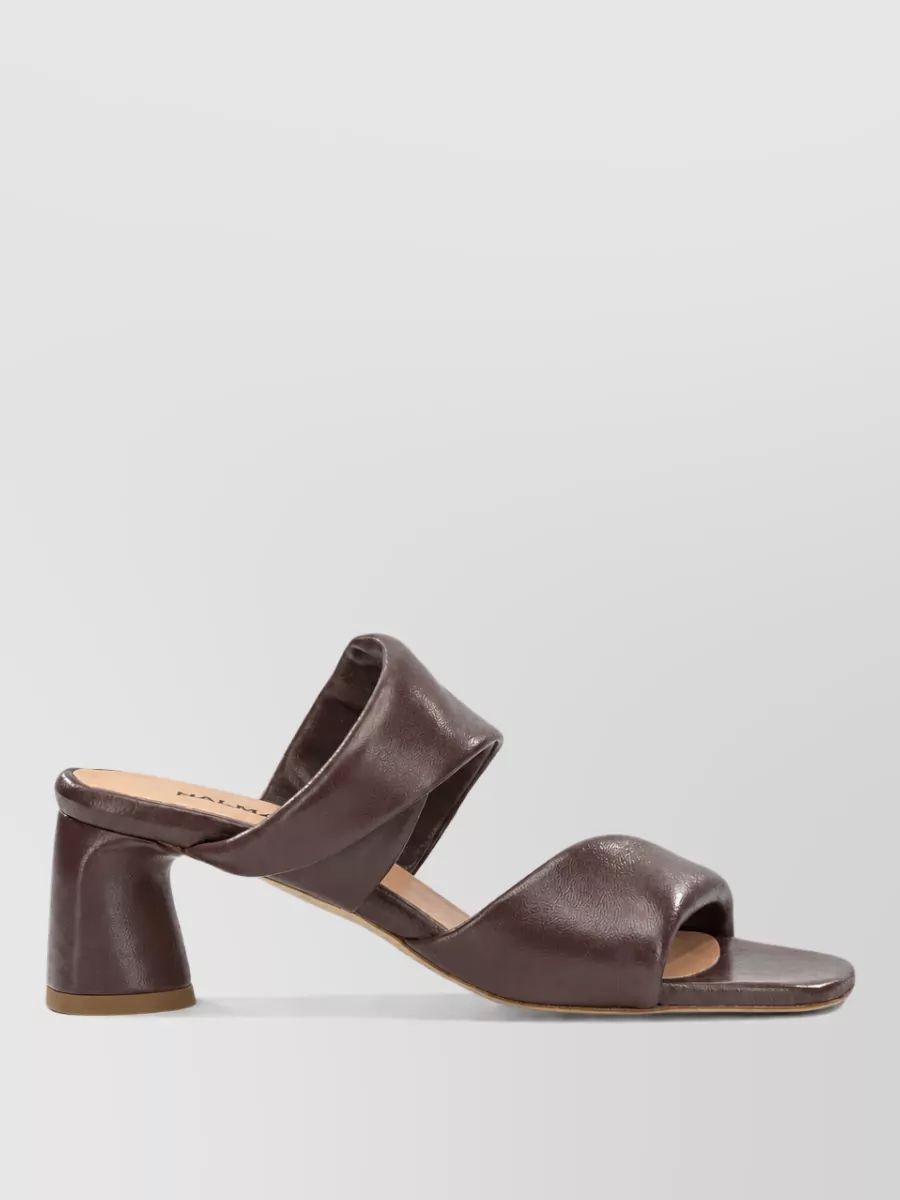 Halmanera Leather Heeled Mules
