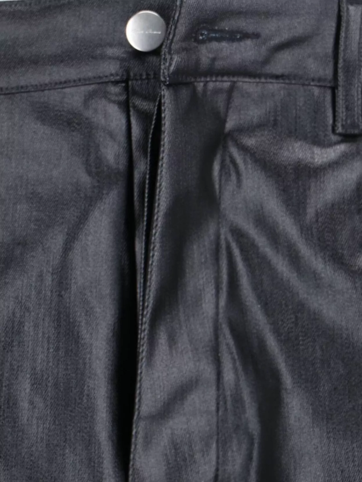 Rick Owens Straight Trousers Metallic Finish