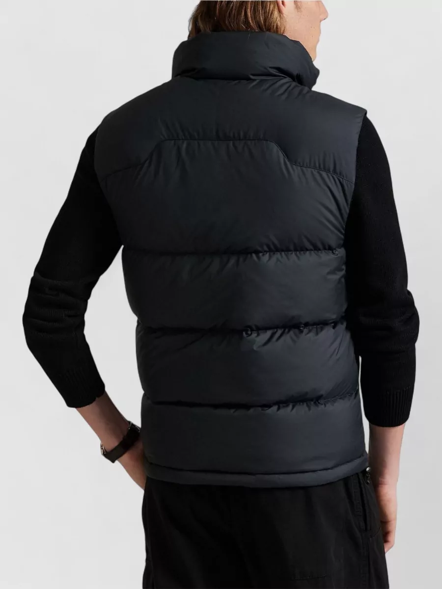 Ralph Lauren Puffer Gilet High Collar Quilted Zip Pockets