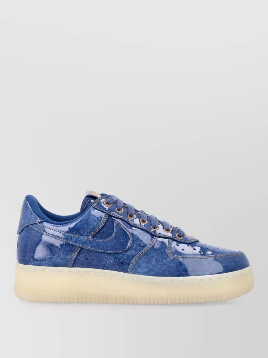 Nike Coated Denim Effect Low-Top Lace-Up Sneakers
