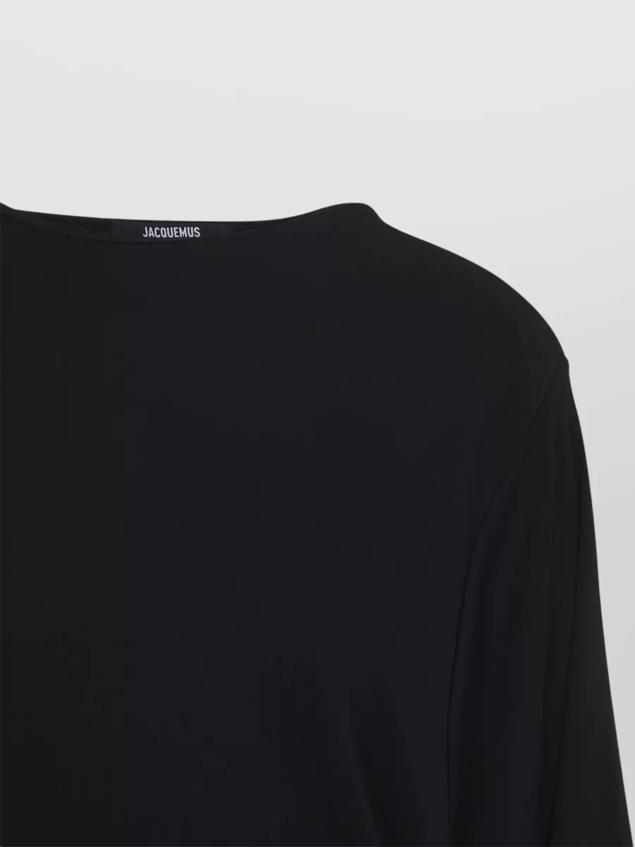 Jacquemus Mistral Dress Crew Neck Draped Back