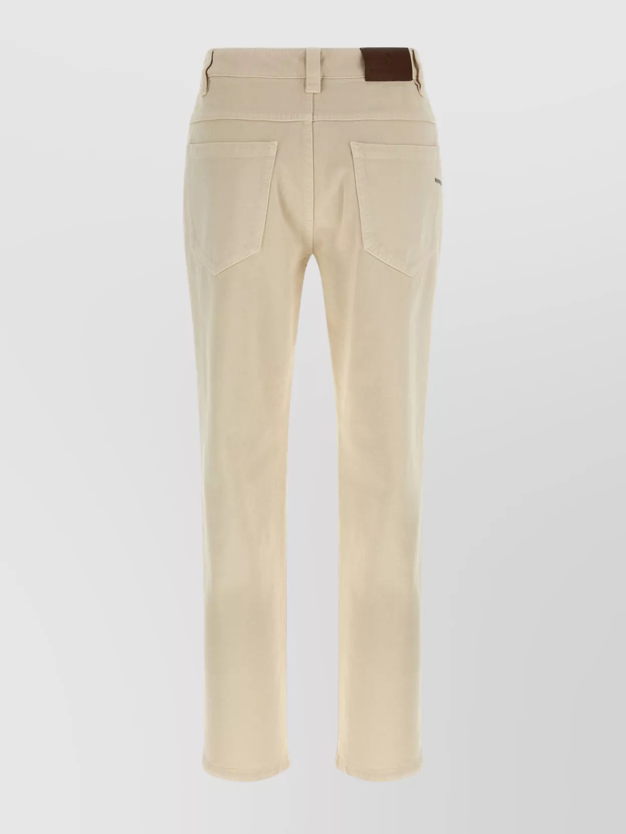 Brunello Cucinelli Denim Trousers With Belt Loops And Pockets In Neutral