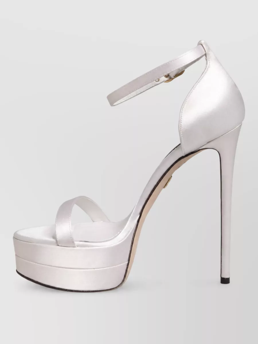 Dolce&Gabbana Leather Platform Ankle Strap Sandals