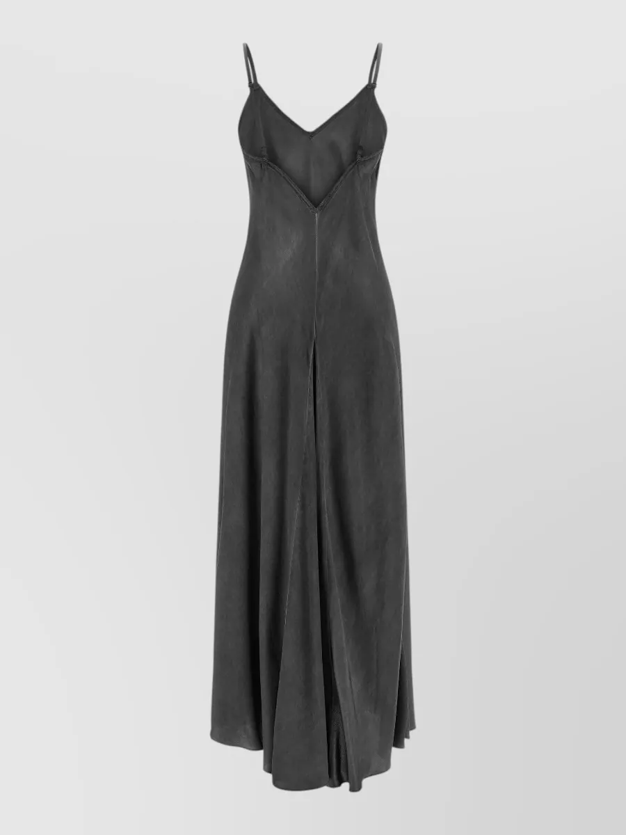 Pinko v-neck satin maxi dress