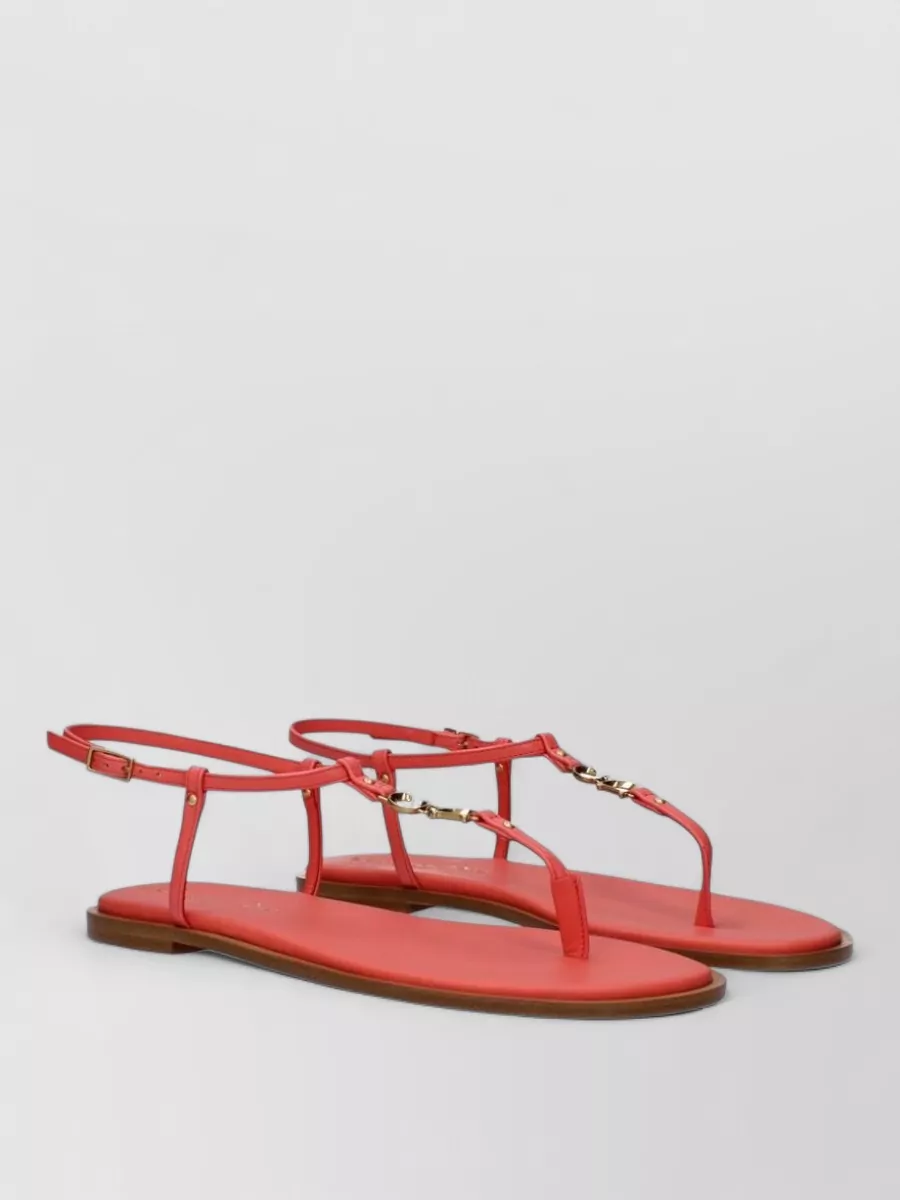 Christian Dior Leather T-Strap Sandals