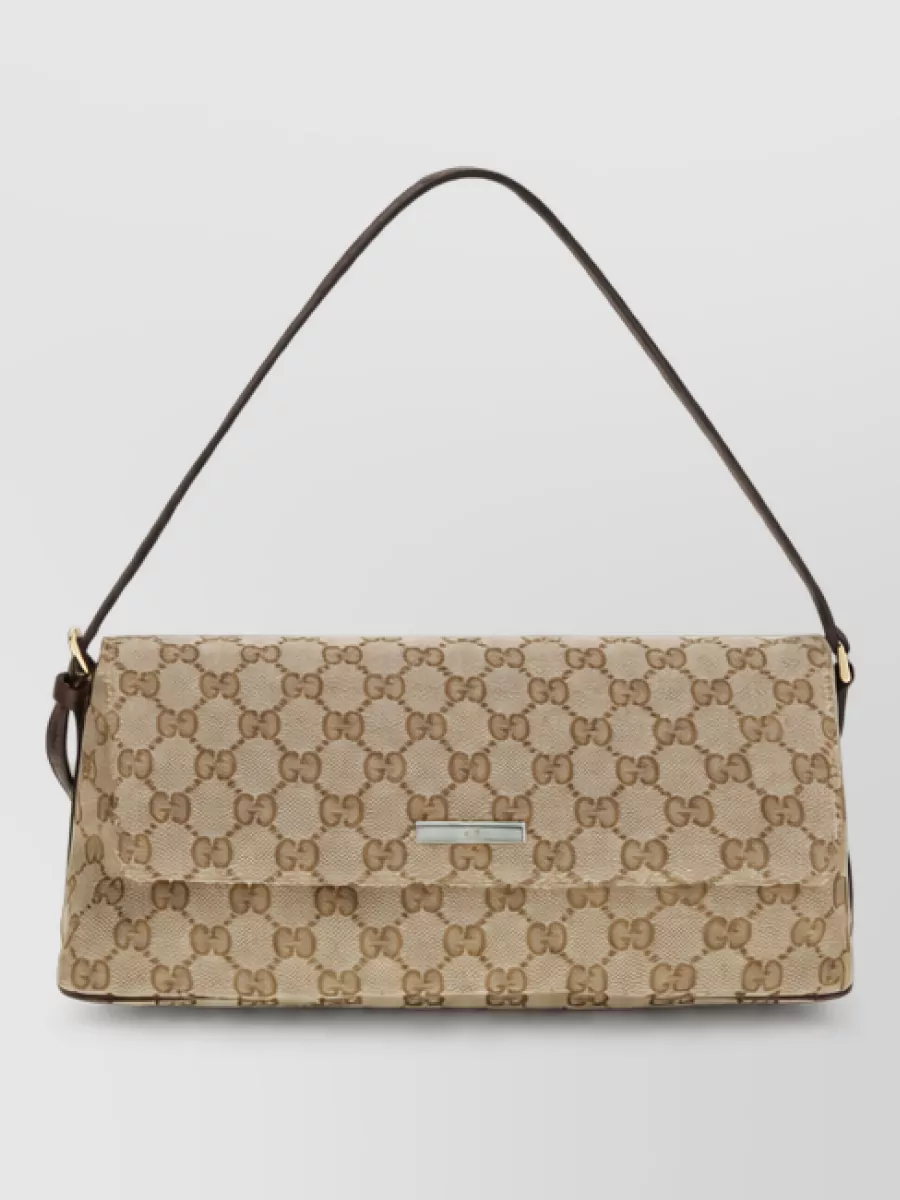 Gucci bamboo fabric clutch bag