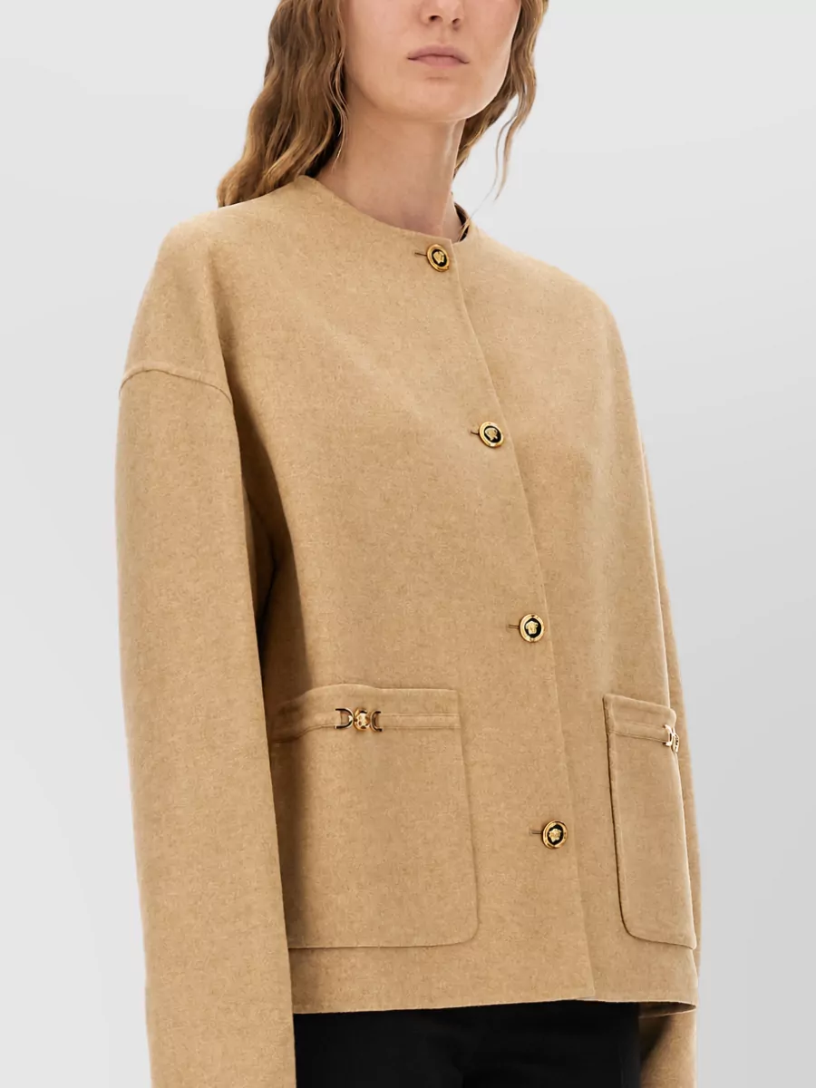 Versace Wool Fitted Jacket