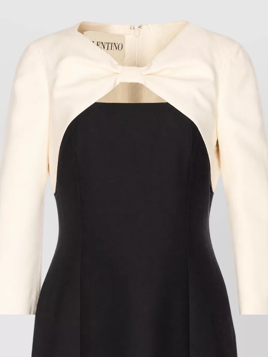 Valentino Garavani Silk Virgin Wool Midi Dress