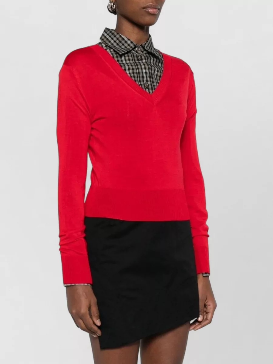 Vivienne Westwood Knit Sweater Long Sleeves V Neckline