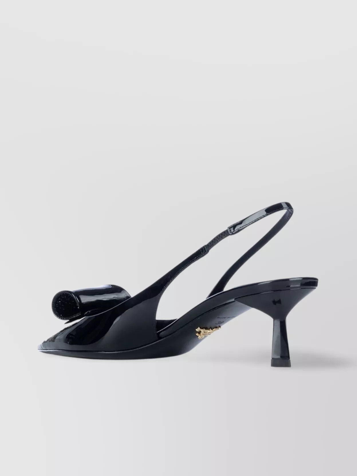 Prada Embellished Kitten Heel Pointed Toe Pumps