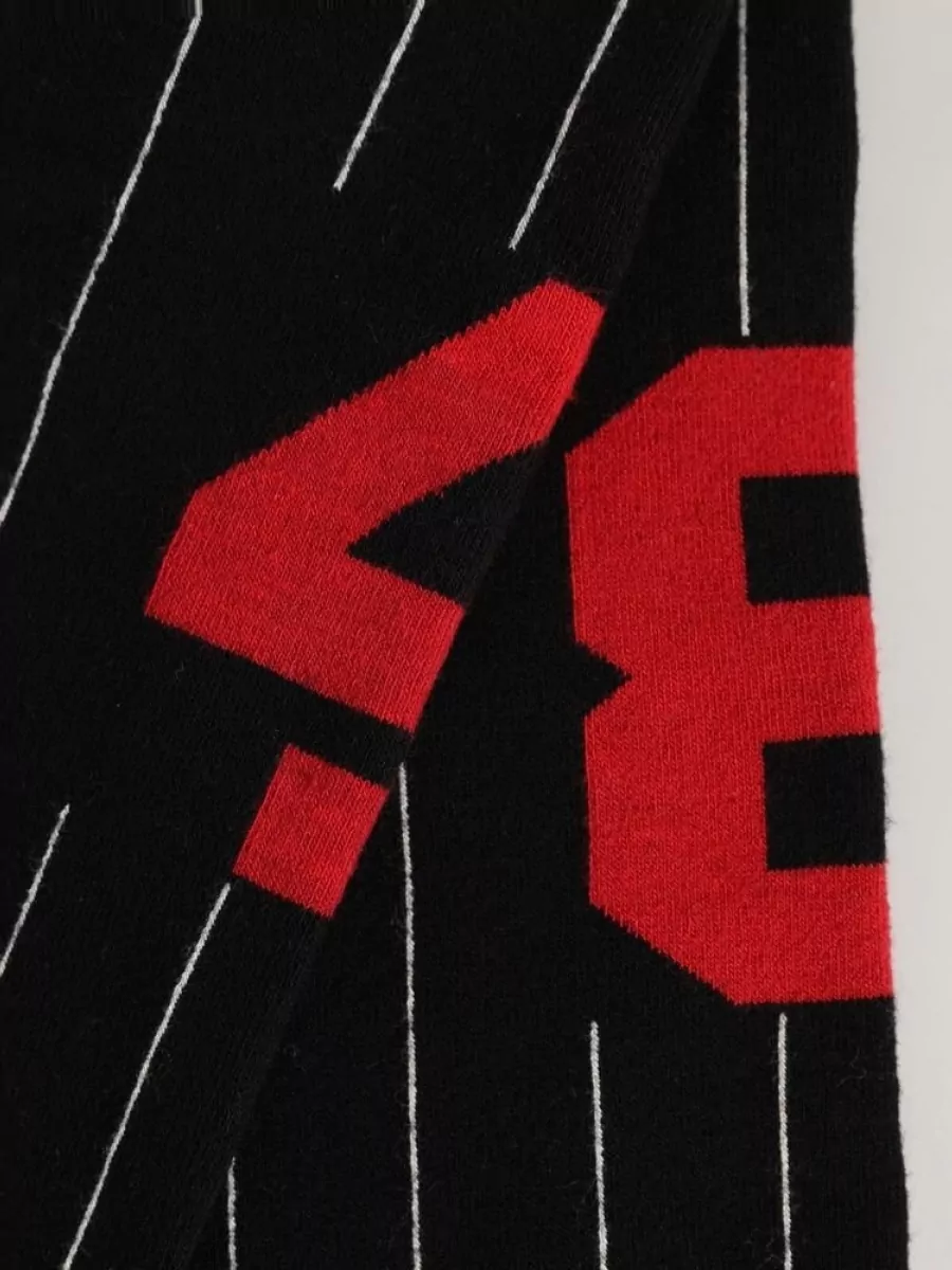 Dolce&Gabbana Pinstripe Logo Knee-High Socks
