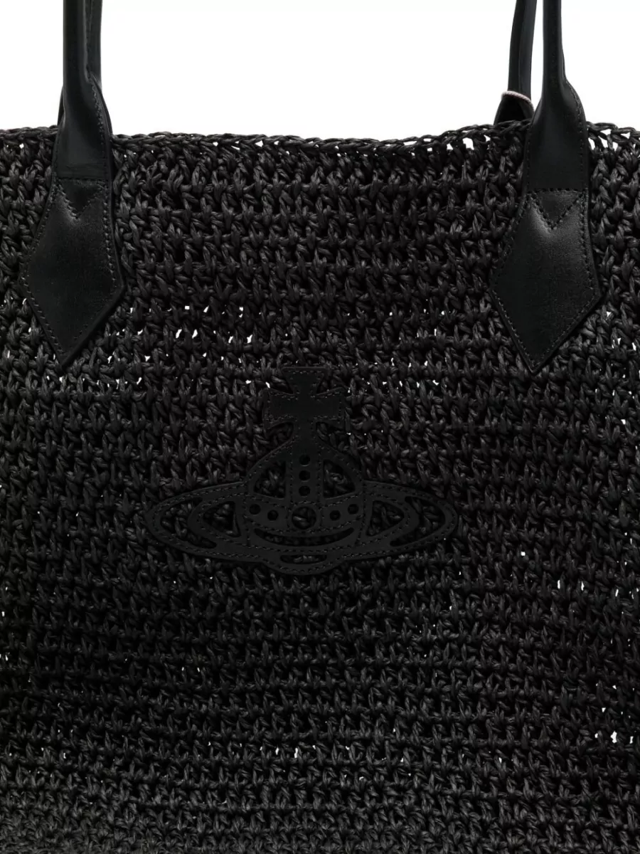 Vivienne Westwood Shopper Raffia Beach Bag
