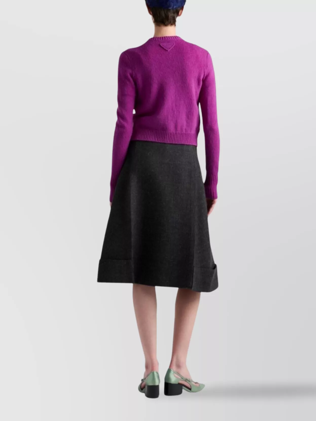Prada Midirock Im Vintage-look Mit Schnellstich In Black