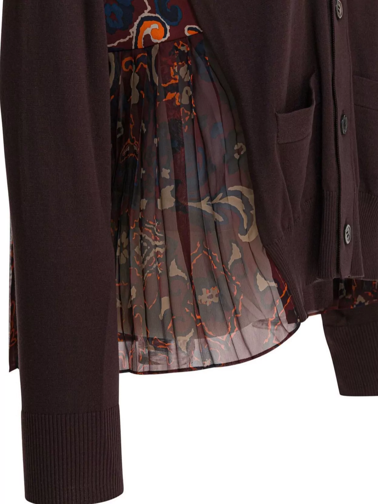 Sacai Knitwear Cardigan Floral Print
