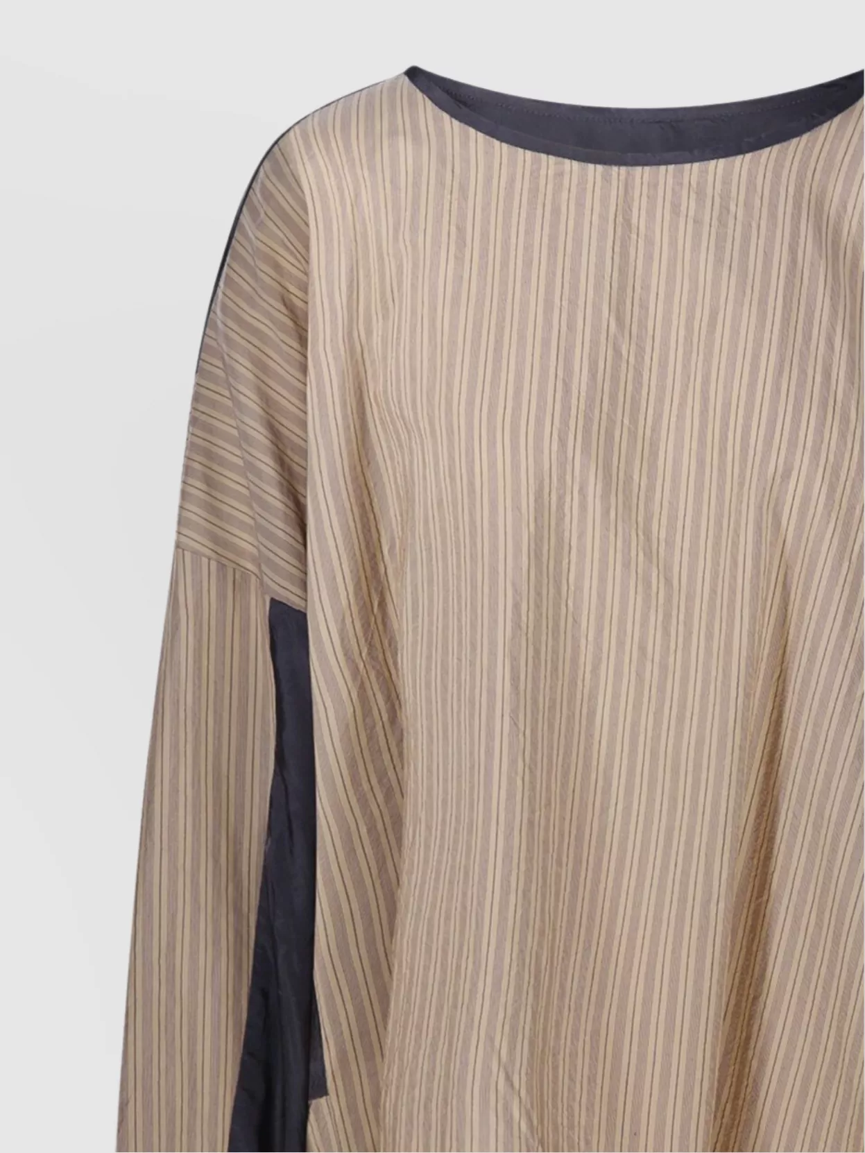 DRIES VAN NOTEN LOOSE FIT ASYMMETRICAL TOP WITH CONTRAST PANEL