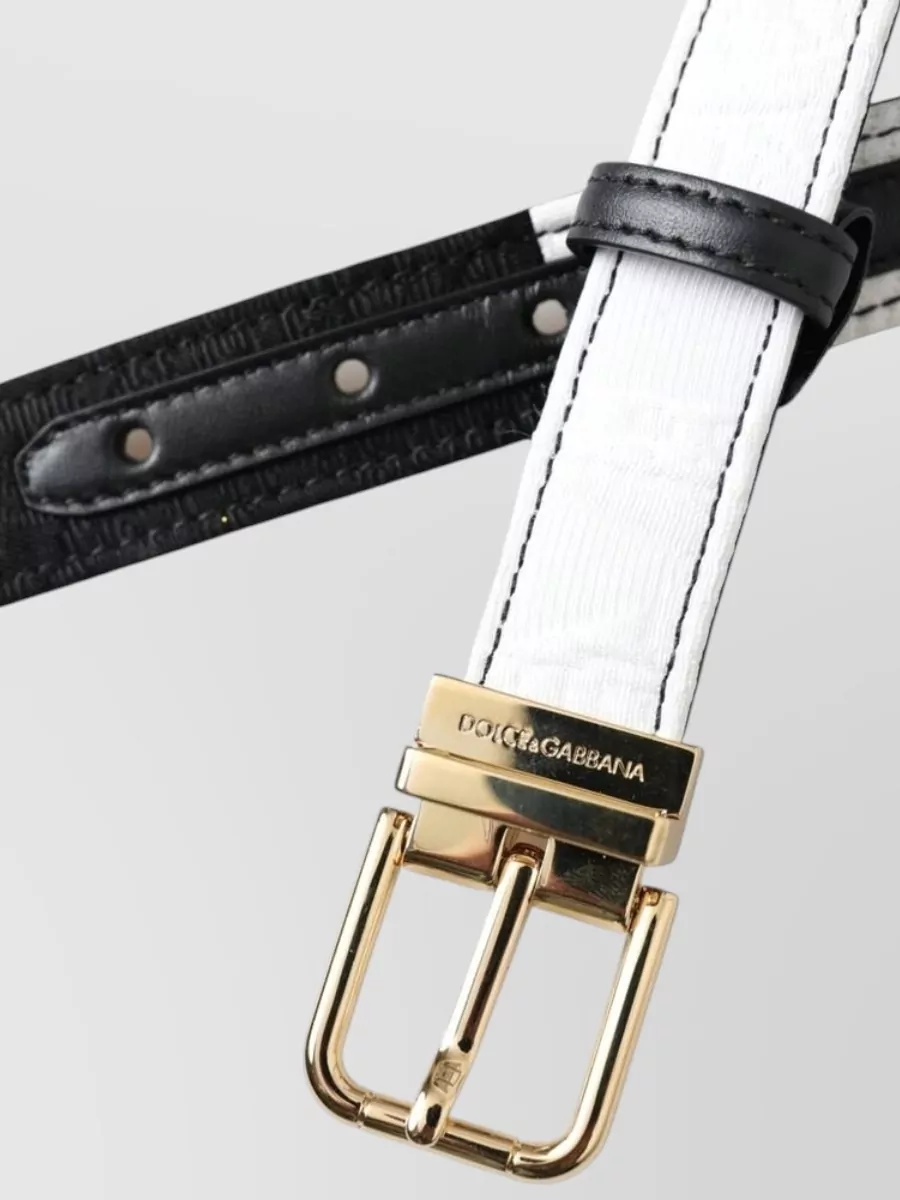 Dolce&Gabbana Reversible Patchwork Leather Belt