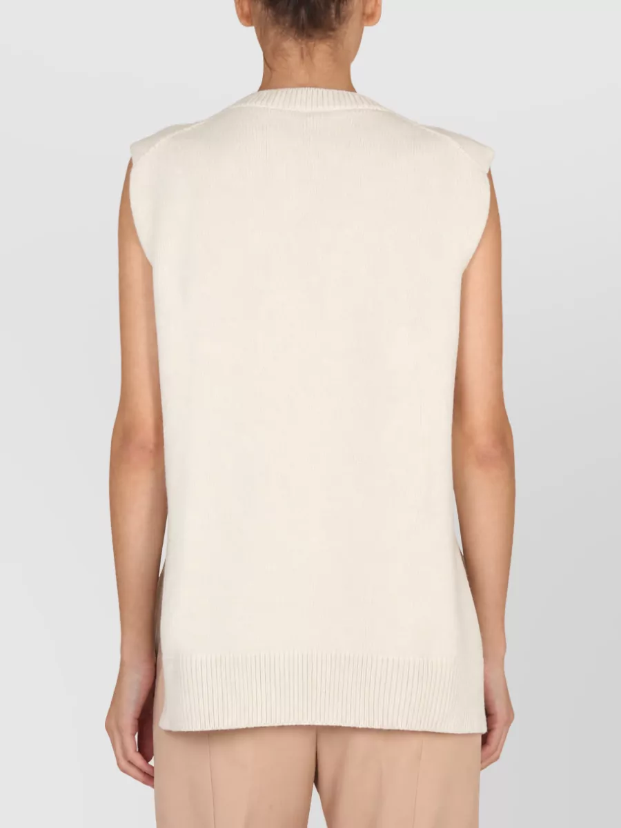 Jil Sander Wool Sleeveless Knitted Top