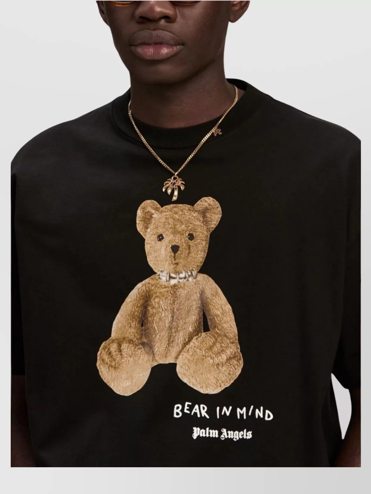 Palm Angels Bear Graphic Crew Neck T-Shirt