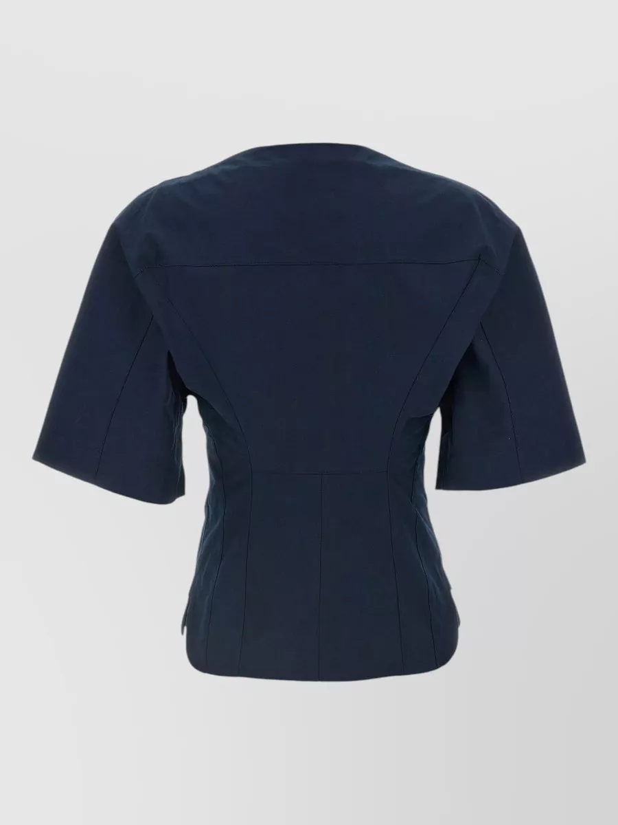 Jacquemus Cotton Boat Neck Short Sleeve Shirt