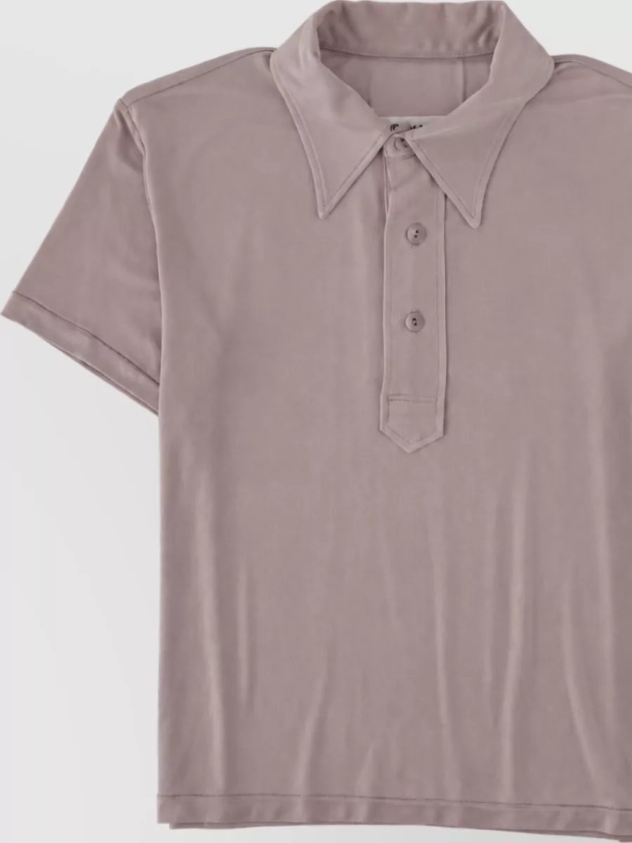 Maison Margiela Cupro Polo Shirt Short Sleeves Design