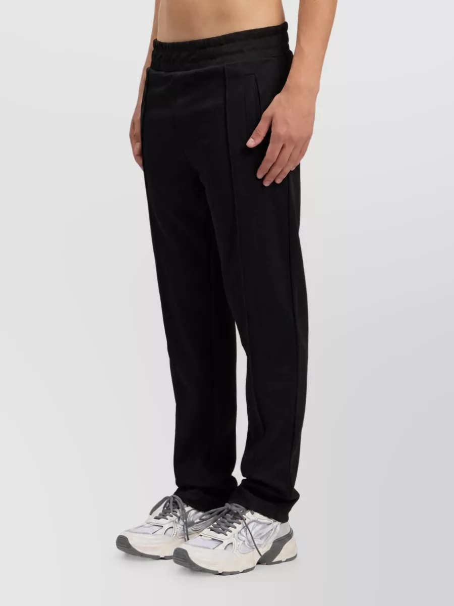 Palm Angels Curved Logo-Print Straight-Leg Trousers