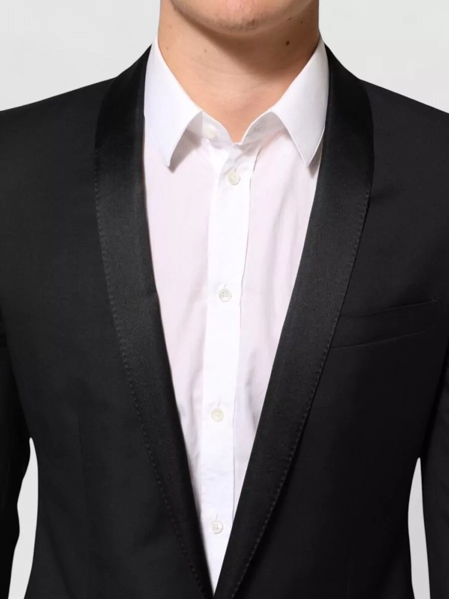 Dolce&Gabbana Wool Silk Single-Breasted Suit Jacket
