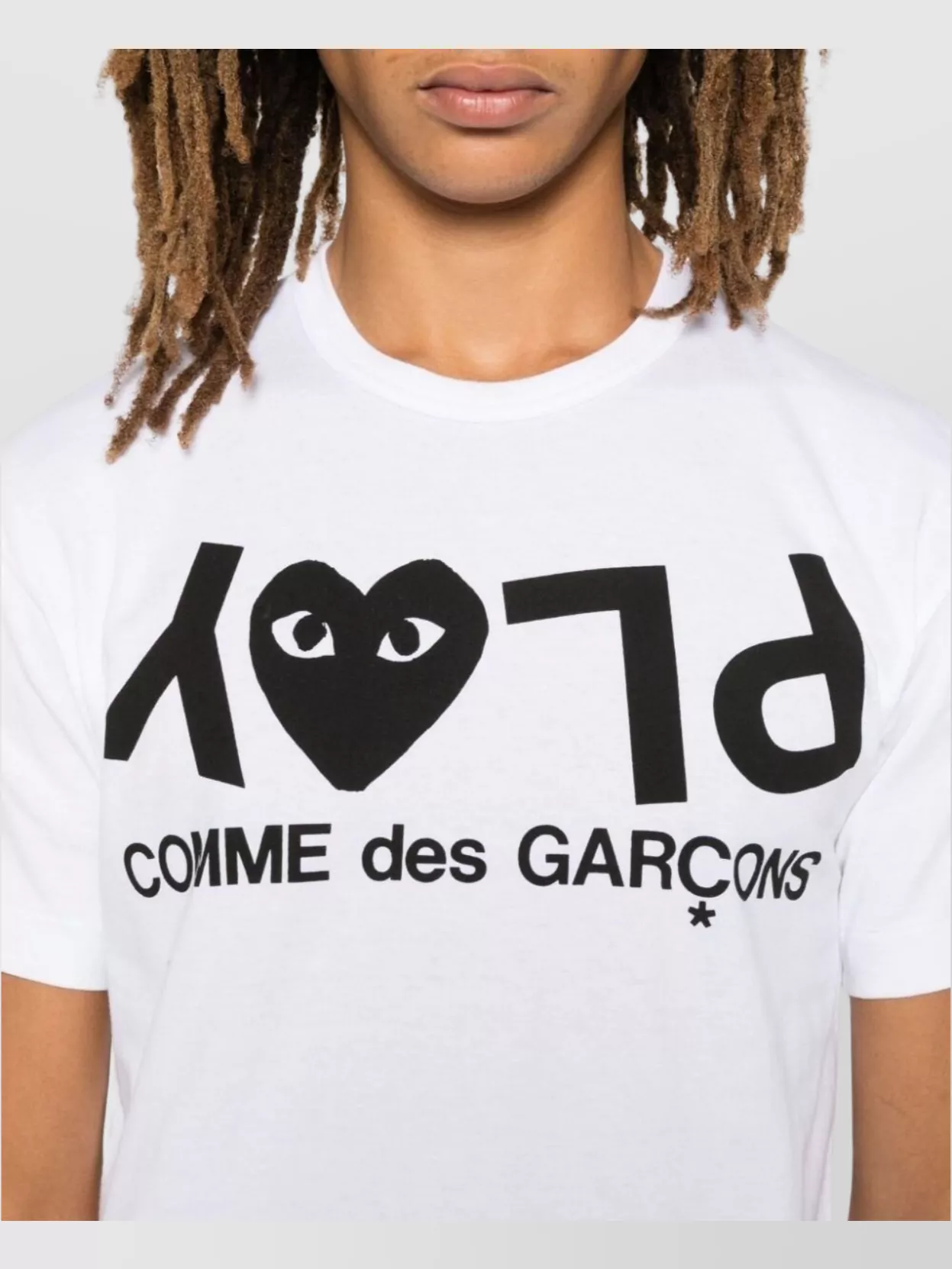 Comme Des Garçons Cotton Crew Neck T-Shirt With Graphic Print