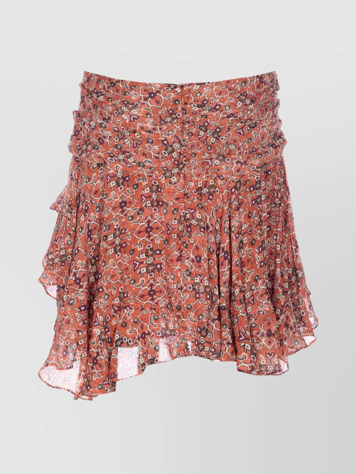 Isabel Marant Étoile Layered Ruffle Mini Skirt With Asymmetric Hem